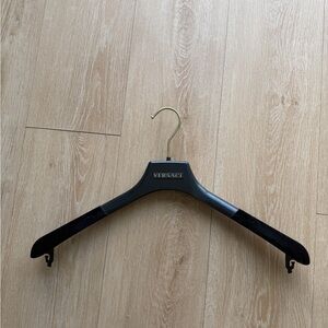 Versace Black and Gold Velvet-Trim Hanger